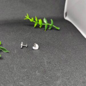 Geometric Heart Silver Earrings