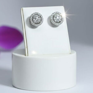 Celestia Halo Studs with south screw